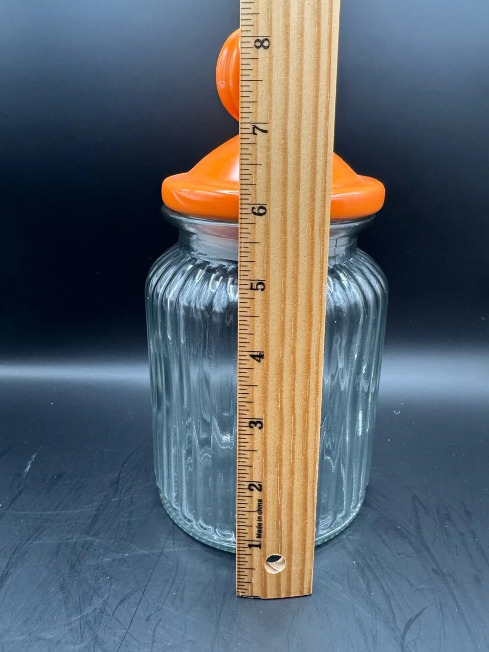 Johanna ParkerTransparent Halloween Glass Jar Canister with a Pumpkin Lid